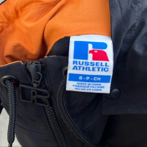 Russel Athletic Black and Orange Windbreaker - Picture 5 of 5